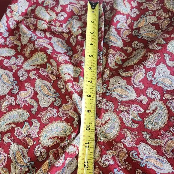 Vtg Harold's Sz 4 Paisley Pants Womens Stretch Cotton Spandex Ivy Prep 90s Y2K - Picture 8 of 10